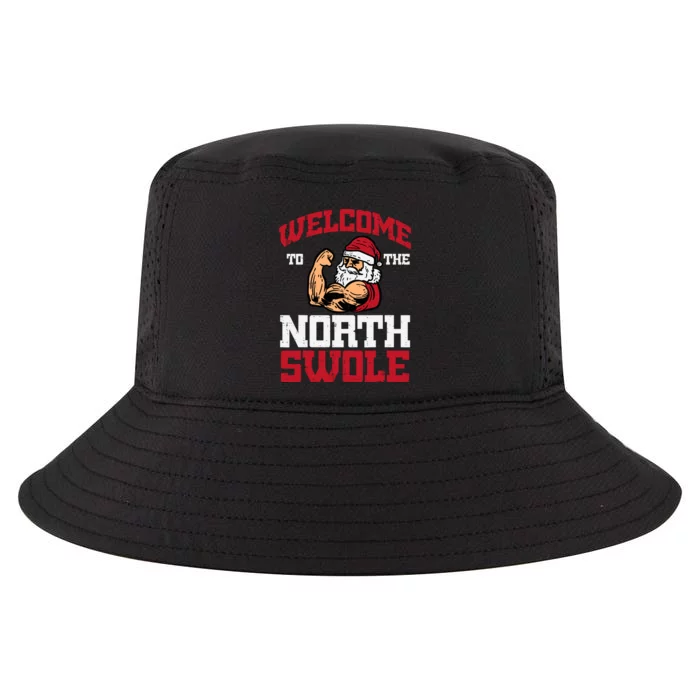 Christmas Welcome North Swole Xmas Muscle Gym Cool Comfort Performance Bucket Hat