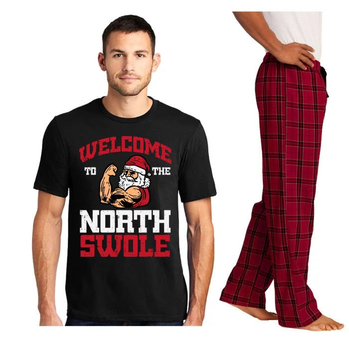 Christmas Welcome North Swole Xmas Muscle Gym Pajama Set