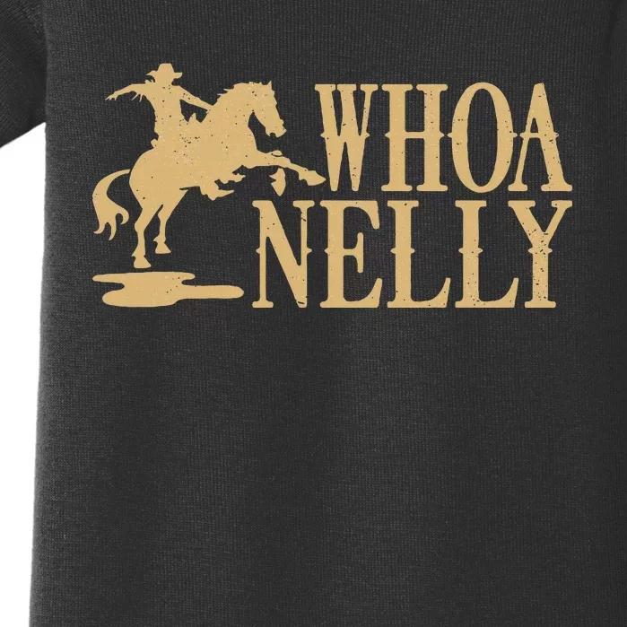 Casual Whoa Nelly Horse Country Graphic Baby Bodysuit