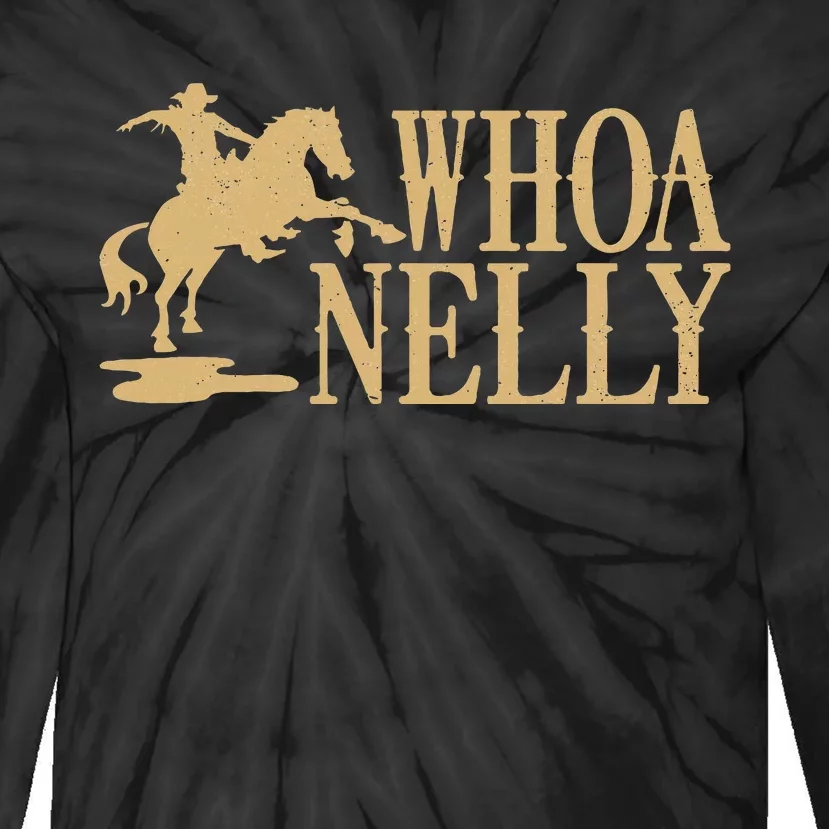 Casual Whoa Nelly Horse Country Graphic Tie-Dye Long Sleeve Shirt