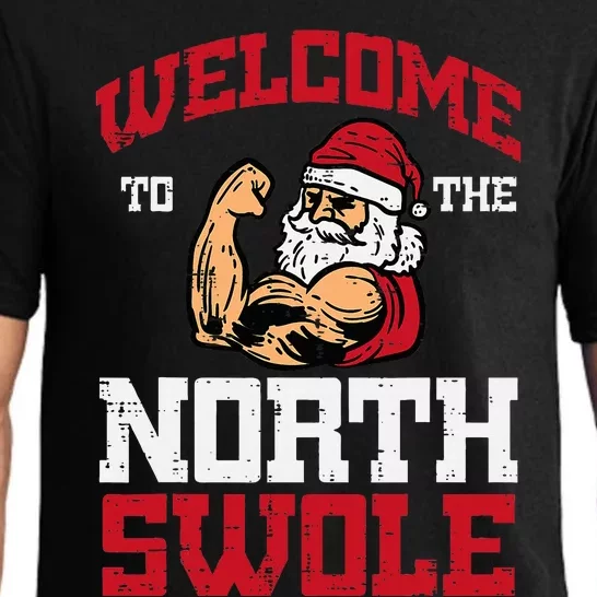 Christmas Welcome North Swole Xmas Muscle Gym Pajama Set