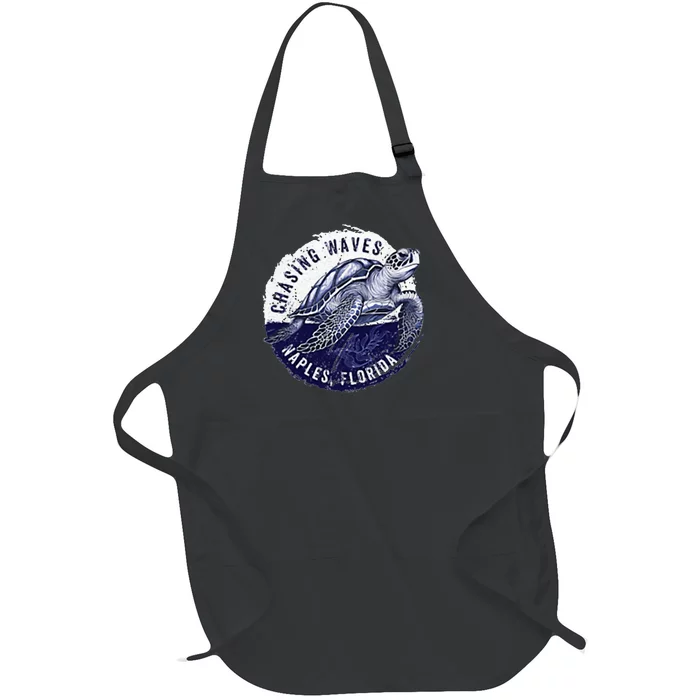 Chasing Waves Naples Florida Full-Length Apron With Pocket