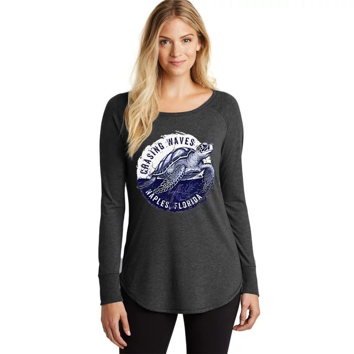 Chasing Waves Naples Florida Women's Perfect Tri Tunic Long Sleeve Shirt