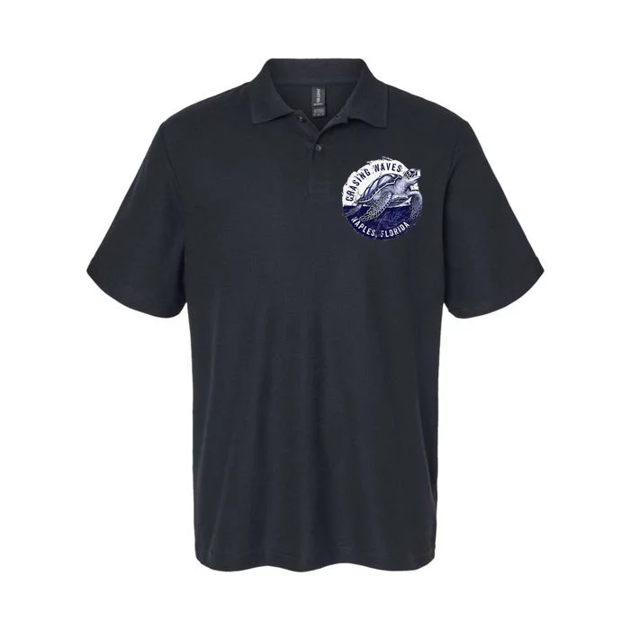 Chasing Waves Naples Florida Softstyle Adult Sport Polo