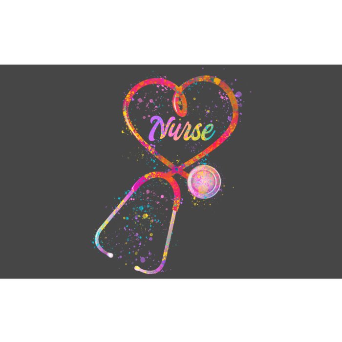 Cute Watercolor Nurse Heart Stethoscope Bumper Sticker