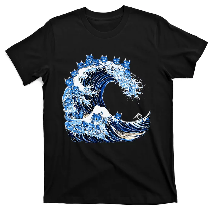 Cute Wave Of Blue Cats For Kamala T-Shirt