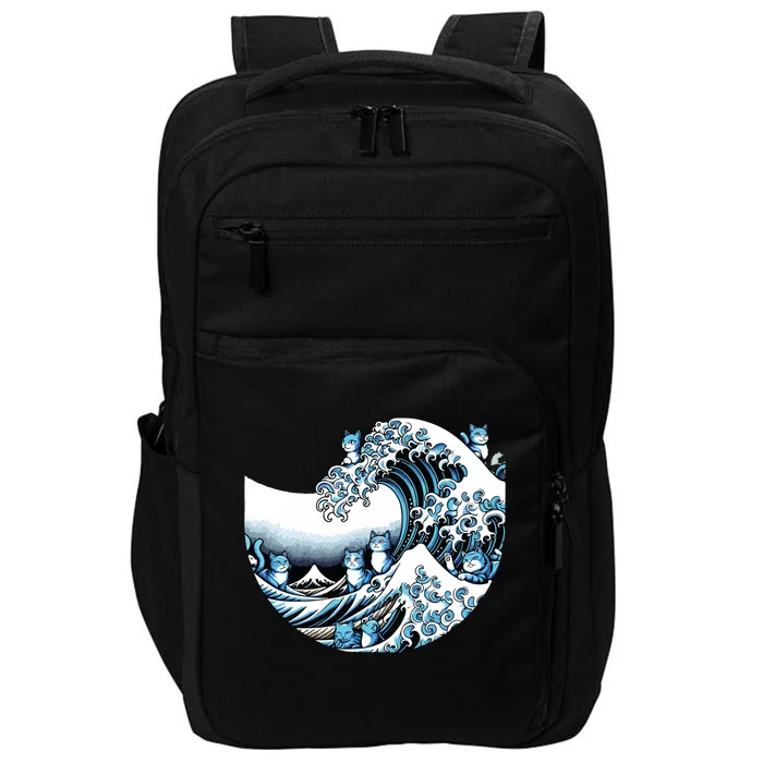 Cute Wave Of Blue Cats For Kamala Funny Impact Tech Backpack