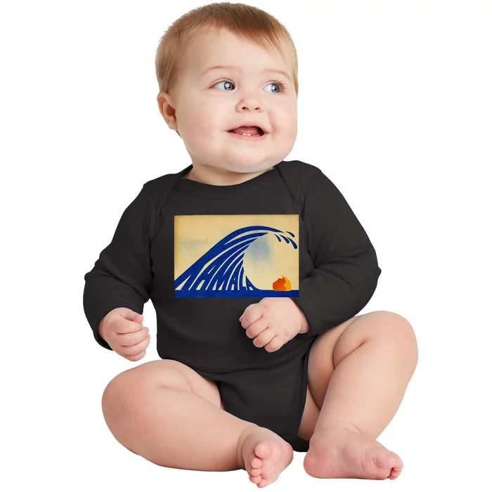 Cute Wave Of Blue Wave Kamala For Kamala Funny Trump Baby Long Sleeve Bodysuit