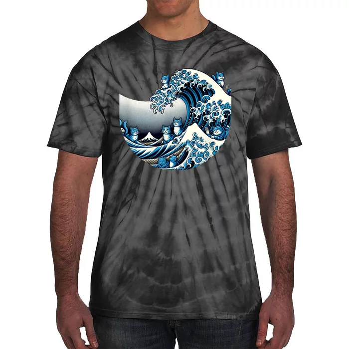 Cute Wave Of Blue Cats For Kamala Funny Tie-Dye T-Shirt