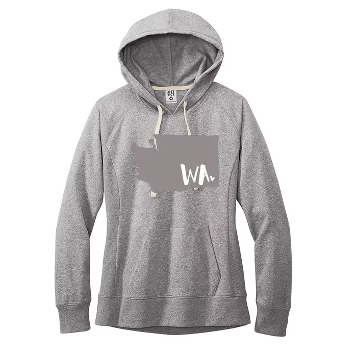 Cute Washington Outline Gift From Wa Women's Fleece Hoodie