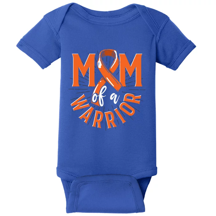 Cancer Warrior Orange Ribbon Mom Leukemia Awareness Cute Gift Baby Bodysuit