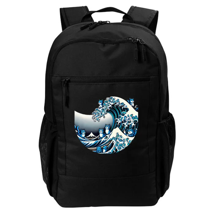 Cute Wave Of Blue Cats For Kamala Funny Daily Commute Backpack