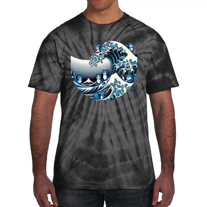 Cute Wave Of Blue Cats For Kamala Funny Tie-Dye T-Shirt