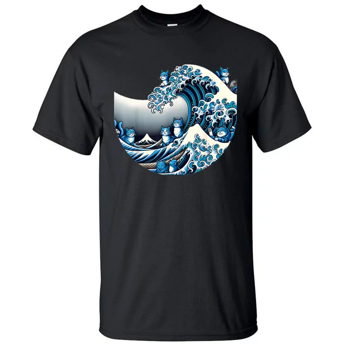 Cute Wave Of Blue Cats For Kamala Funny Tall T-Shirt