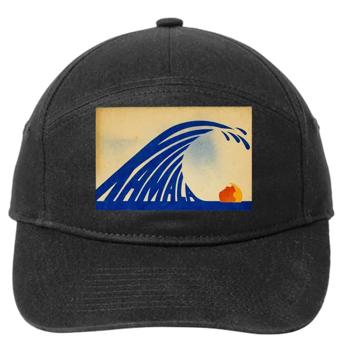 Cute Wave Of Blue Wave Kamala For Kamala Funny Trump 7-Panel Snapback Hat