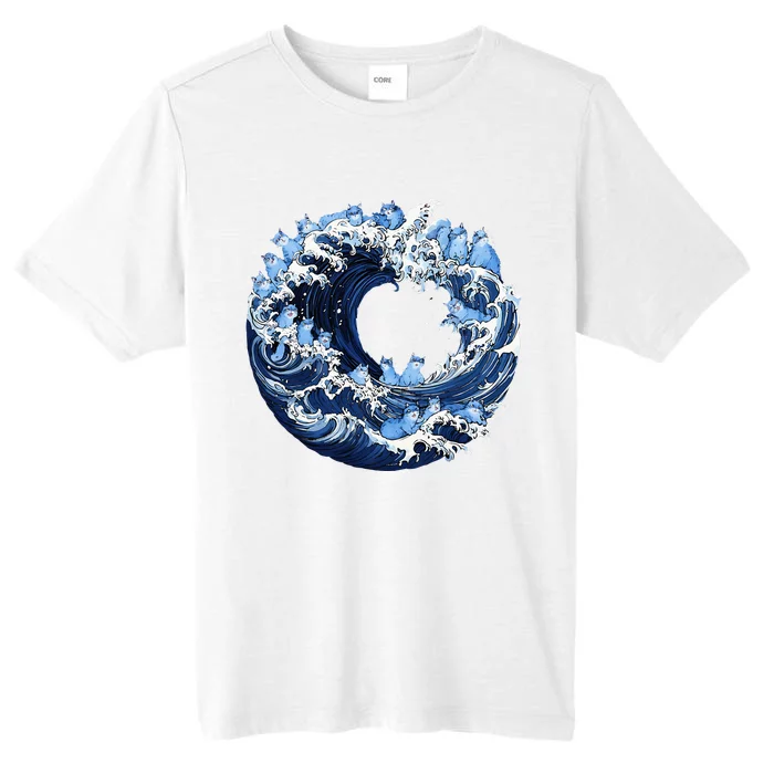 Cute Wave Of Blue Cats For Kamala ChromaSoft Performance T-Shirt