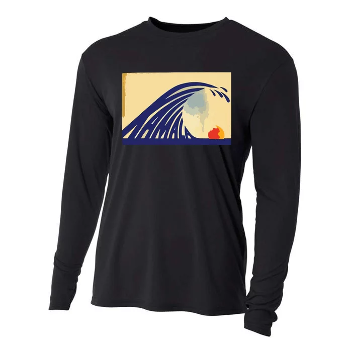 Cute Wave Of Blue Wave Kamala For Kamala Funny Trump Cooling Performance Long Sleeve Crew