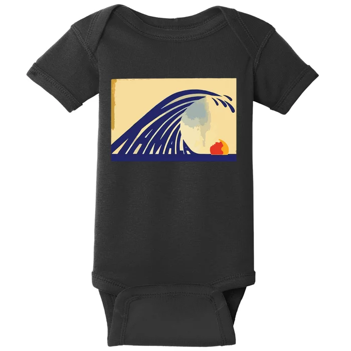 Cute Wave Of Blue Wave Kamala For Kamala Funny Trump Baby Bodysuit