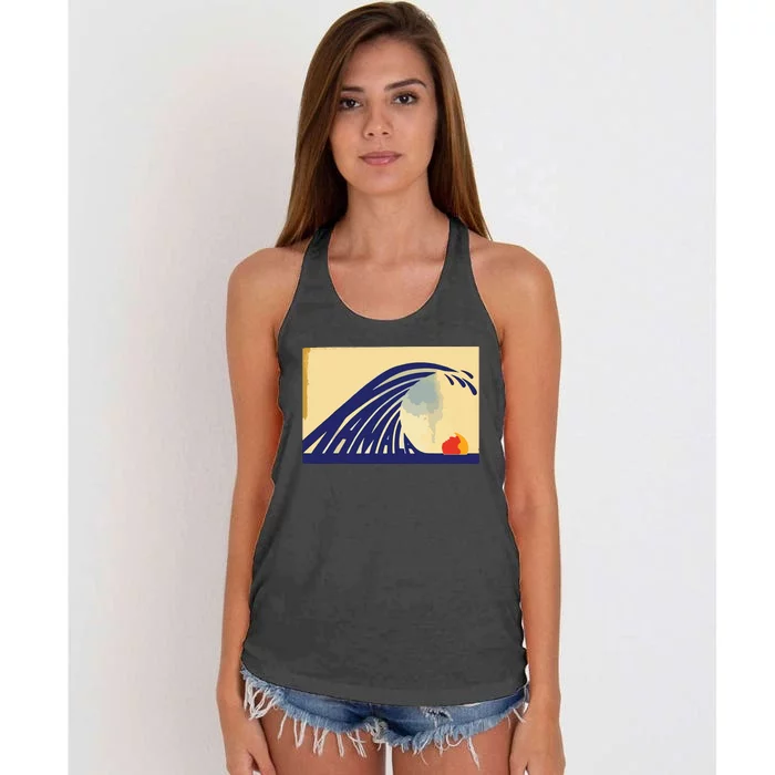 Cute Wave Of Blue Wave Kamala For Kamala Funny Trump Women's Knotted Racerback Tank