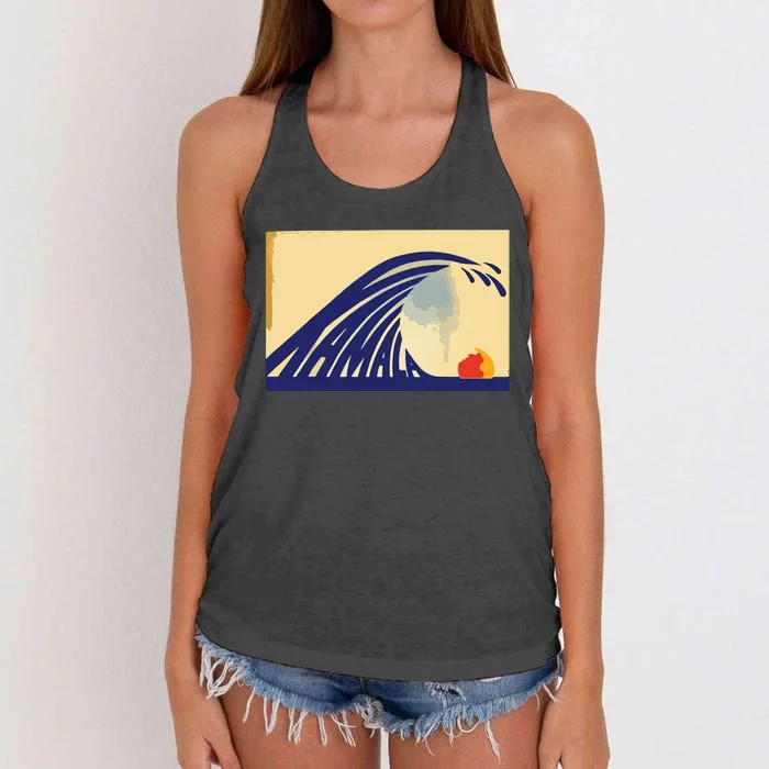 Cute Wave Of Blue Wave Kamala For Kamala Funny Trump Women's Knotted Racerback Tank