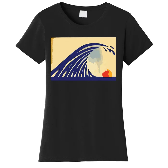 Cute Wave Of Blue Wave Kamala For Kamala Funny Trump Women's T-Shirt