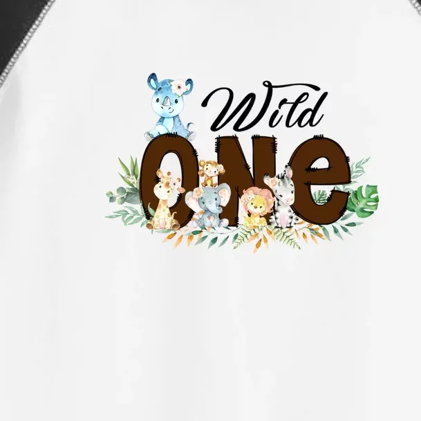 Cute Wild One Zoo Leopard Birthday Safari Jungle Animal Gift Toddler Fine Jersey T-Shirt