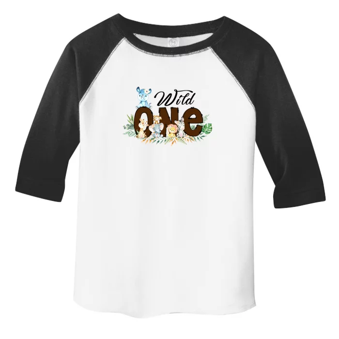 Cute Wild One Zoo Leopard Birthday Safari Jungle Animal Gift Toddler Fine Jersey T-Shirt