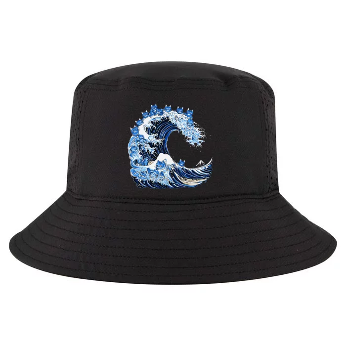 Cute Wave Of Blue Cats For Kamala Gift Cool Comfort Performance Bucket Hat