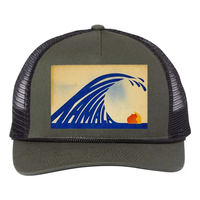 Cute Wave Of Blue Wave Kamala For Kamala Funny Trump Gift Retro Rope Trucker Hat Cap