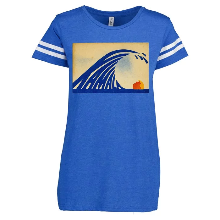 Cute Wave Of Blue Wave Kamala For Kamala Funny Trump Gift Enza Ladies Jersey Football T-Shirt