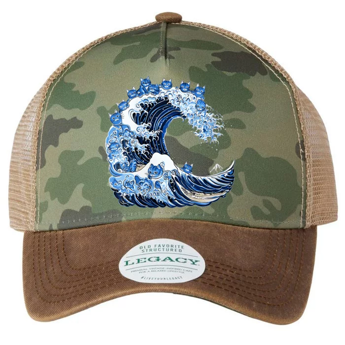 Cute Wave Of Blue Cats For Kamala Legacy Tie Dye Trucker Hat