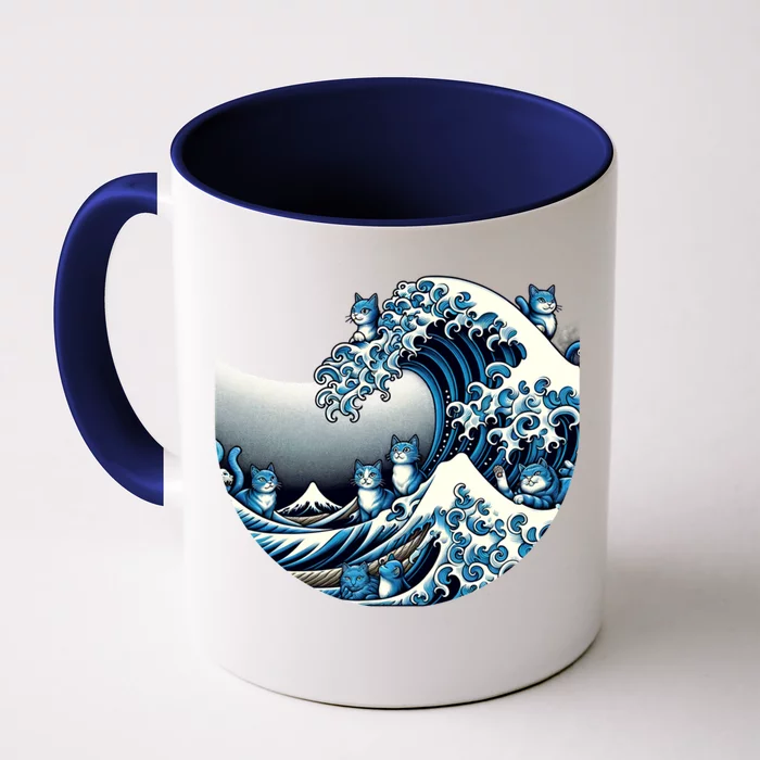 Cute Wave Of Blue Cats For Kamala Funny Meaningful Gift Front & Back Coffee Mug