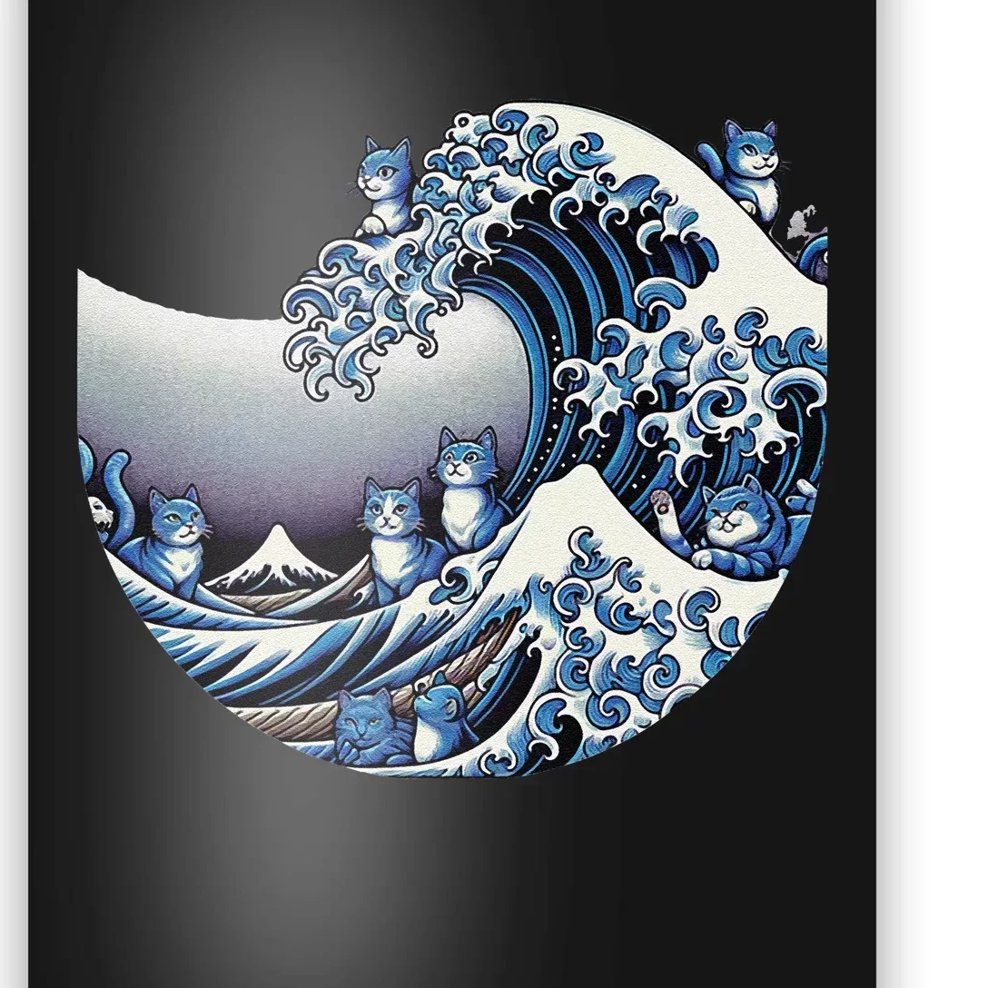 Cute Wave Of Blue Cats For Kamala Funny Gift Poster