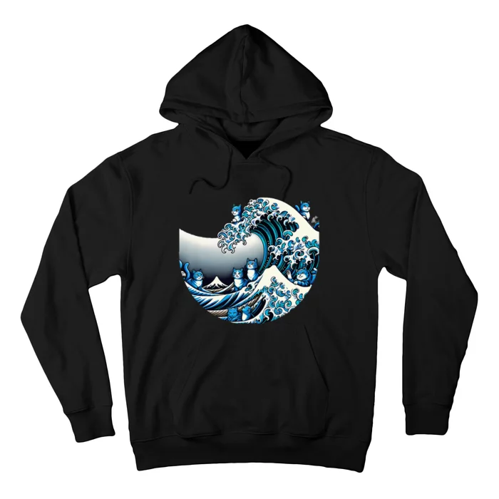 Cute Wave Of Blue Cats For Kamala Funny Hoodie