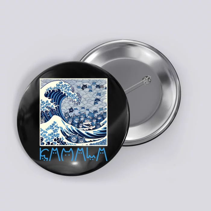 Cute Wave Of Blue Cats For Kamala Button