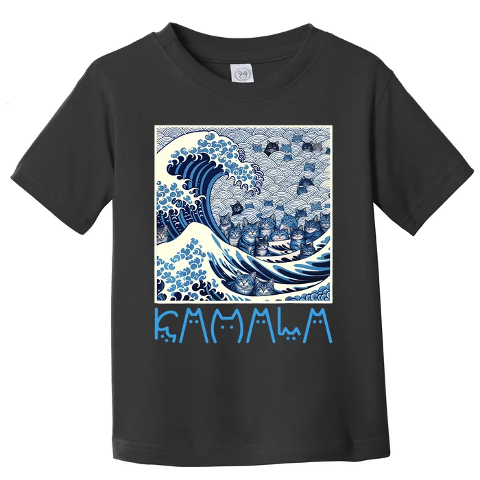 Cute Wave Of Blue Cats For Kamala Toddler T-Shirt