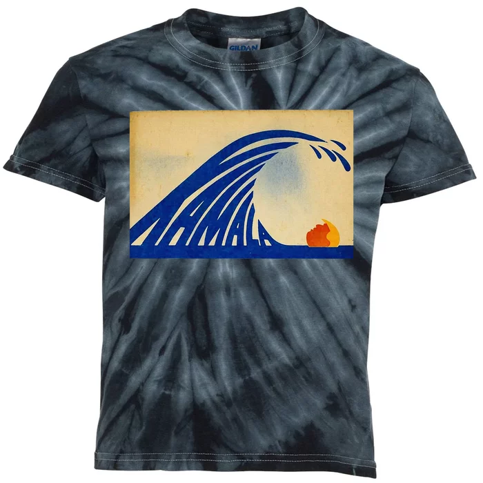 Cute Wave Of Blue Wave Kamala For Kamala Funny Trump Kids Tie-Dye T-Shirt