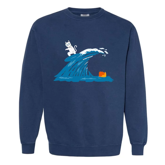 Cute Wave Of Blue Wave Kamala For Kamala Garment-Dyed Sweatshirt