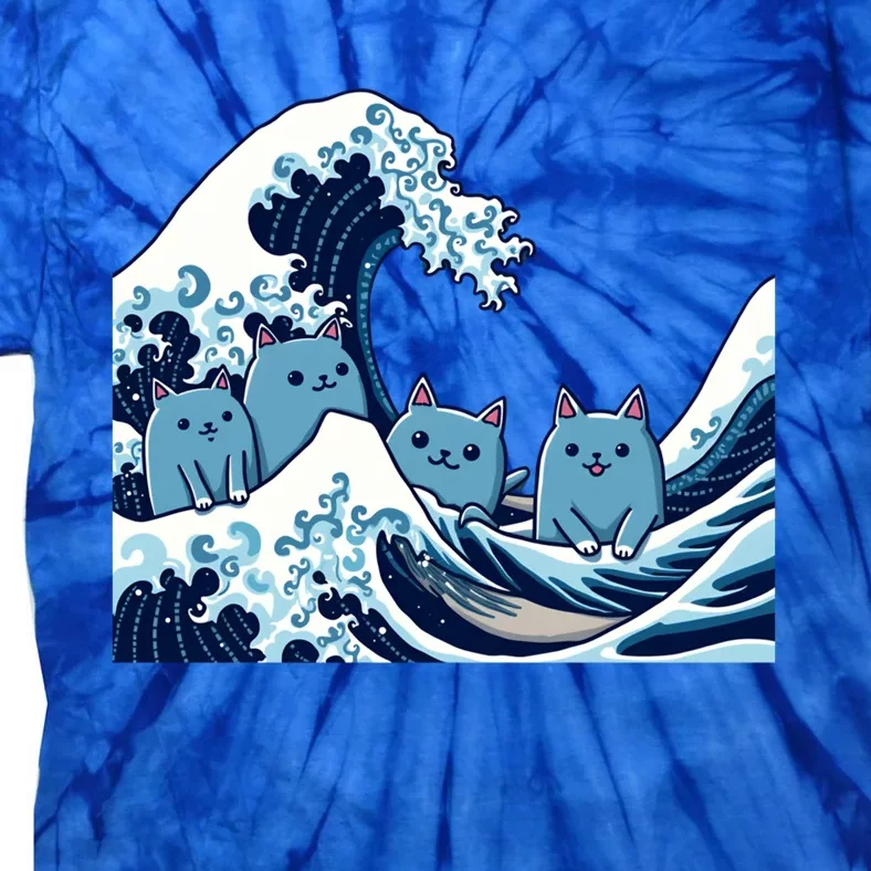 Cute Wave Of Blue Cats For Kamala Gift Tie-Dye T-Shirt