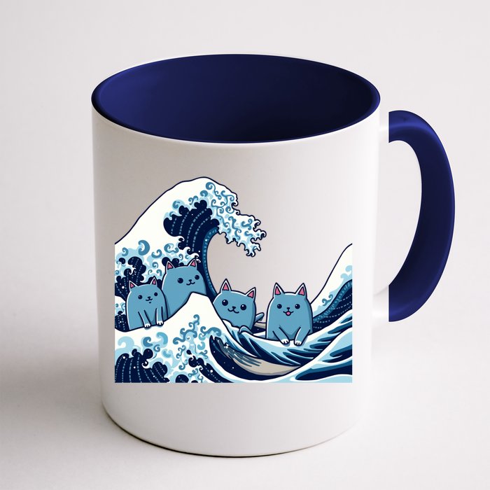 Cute Wave Of Blue Cats For Kamala Gift Front & Back Coffee Mug