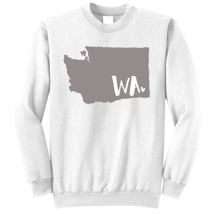 Cute Washington Outline Gift From Wa Sweatshirt