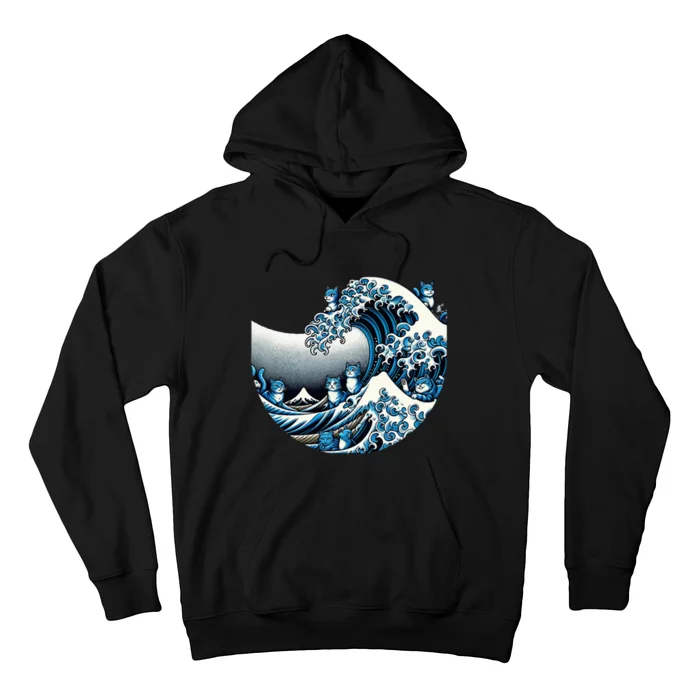 Cute Wave Of Blue Cats For Kamala Hoodie