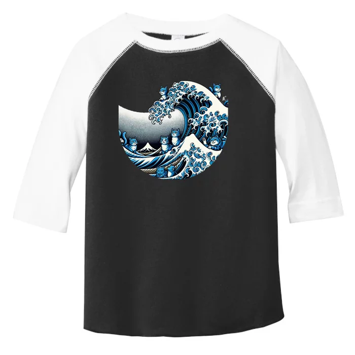 Cute Wave Of Blue Cats For Kamala Toddler Fine Jersey T-Shirt