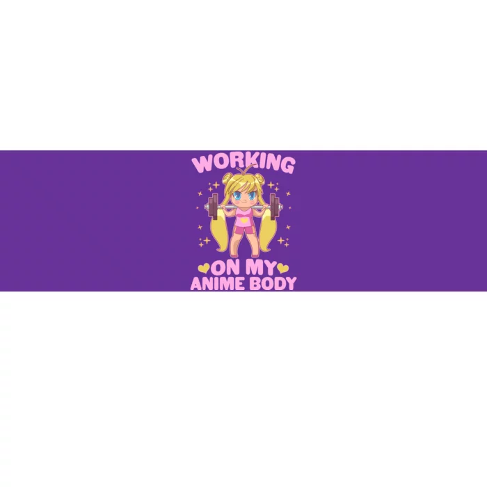 Cute Working On My Anime Body Bumper Sticker