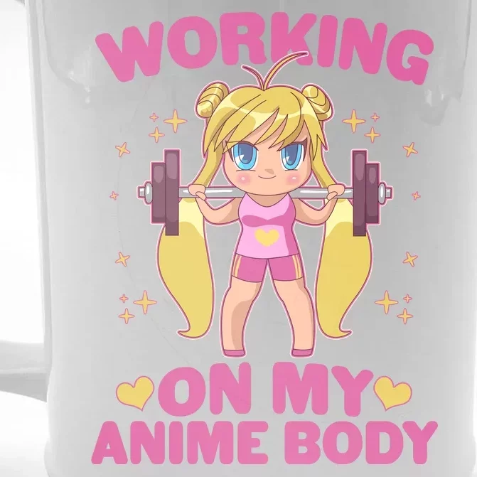 Cute Working On My Anime Body Front & Back Beer Stein