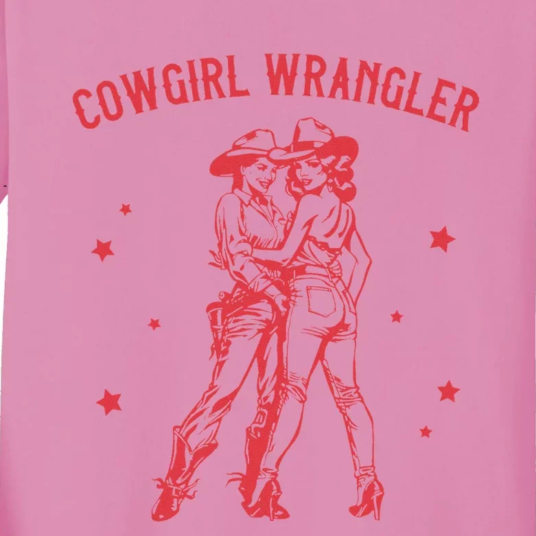 Cowgirl Wrangler Pride Western Design Kids Long Sleeve Shirt