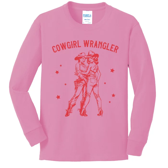 Cowgirl Wrangler Pride Western Design Kids Long Sleeve Shirt