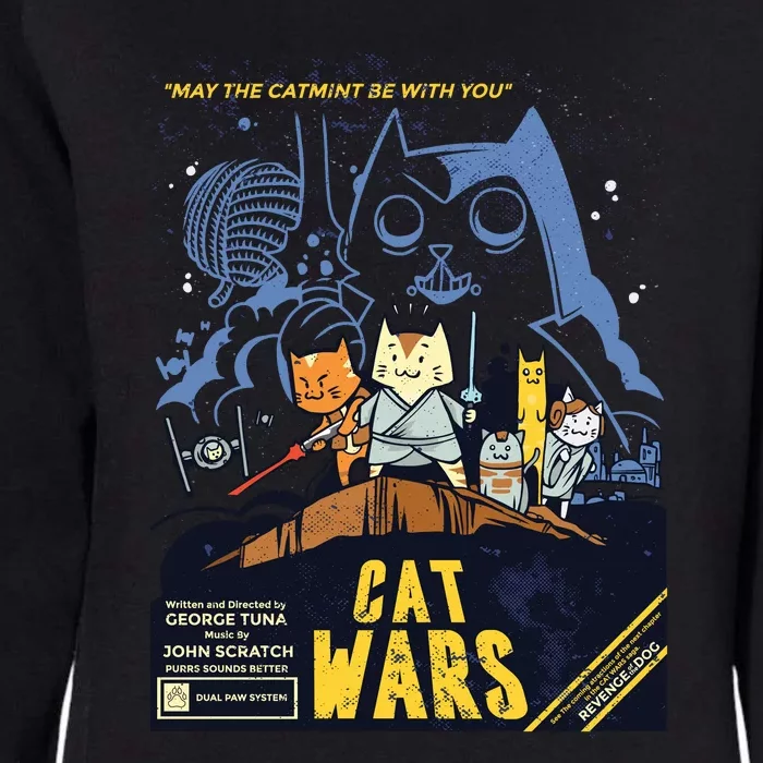 Cat Wars Parody Womens California Wash Sweatshirt