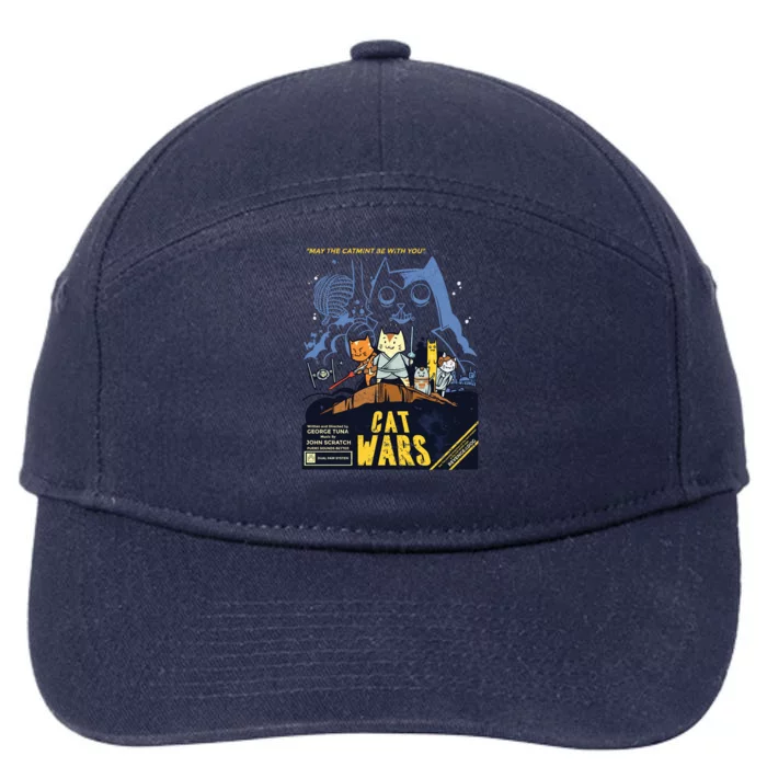 Cat Wars Parody 7-Panel Snapback Hat