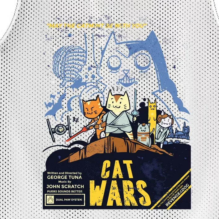 Cat Wars Parody Mesh Reversible Basketball Jersey Tank